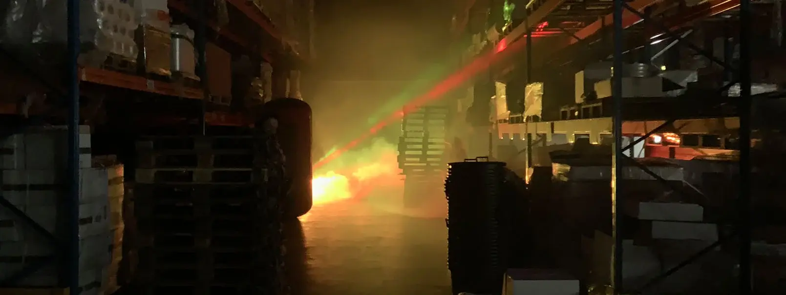 Lasergamen in een magazijn